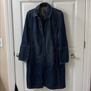 Gap size M denim long car coat size M